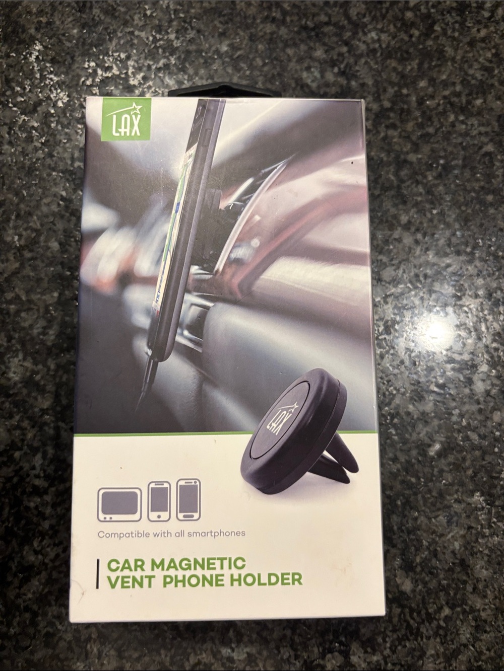 Black Car Magnetic Vent Phone Holder - Magnetic Mount for Smartphones